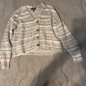 Lane Bryant Pastel Striped Cardigan